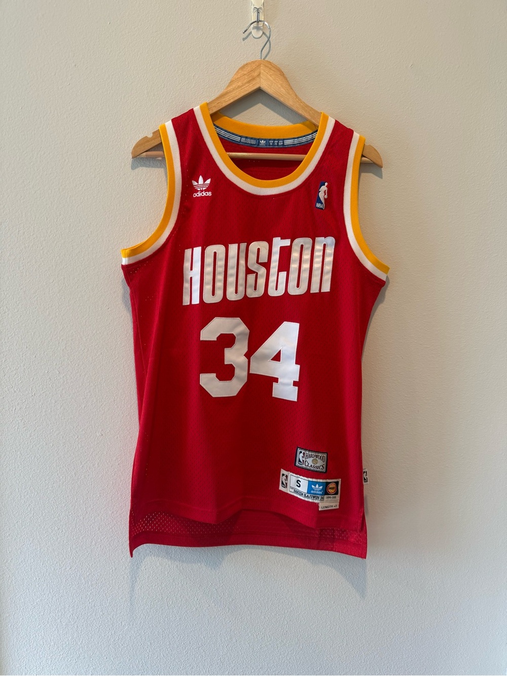 AUTHENTIC Adidas Hakeem Olajuwon #34 Houston Rockets Hardwood Classics Jersey S